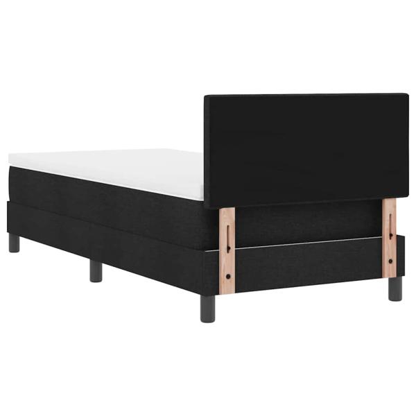 Boxspringbett mit Matratze Schwarz 80x200 cm Stoff
