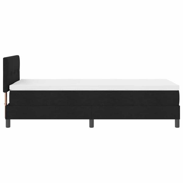 Boxspringbett mit Matratze Schwarz 80x200 cm Stoff