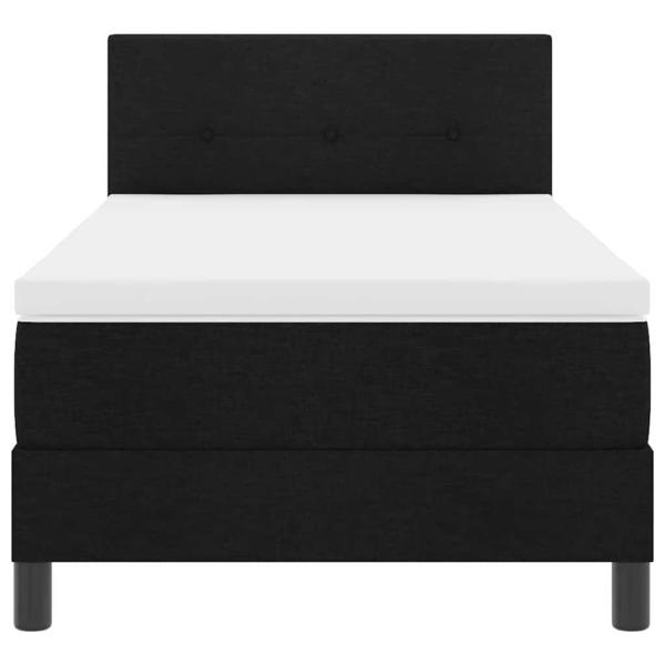 Boxspringbett mit Matratze Schwarz 80x200 cm Stoff