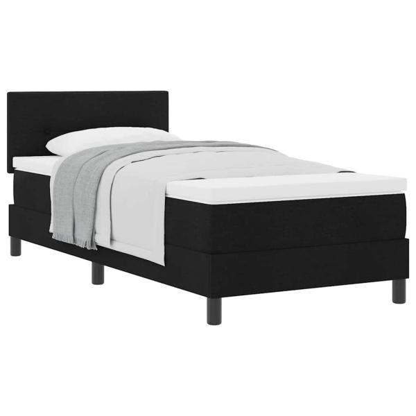 Boxspringbett mit Matratze Schwarz 90x190 cm Stoff