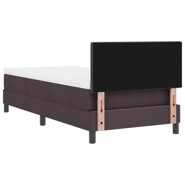 Boxspringbett mit Matratze Dunkelbraun 90x200 cm Stoff