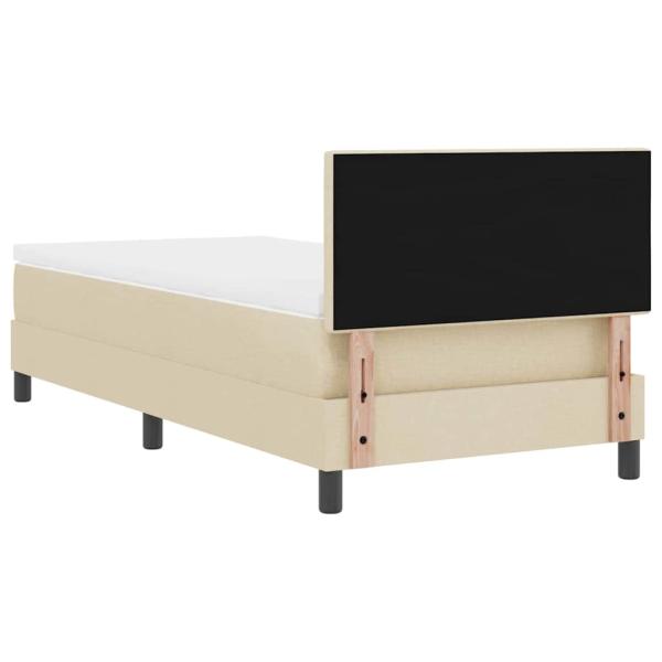 Boxspringbett mit Matratze Creme 100x200 cm Stoff