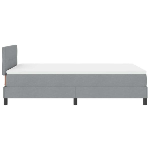 Boxspringbett mit Matratze Hellgrau 120x190 cm Stoff