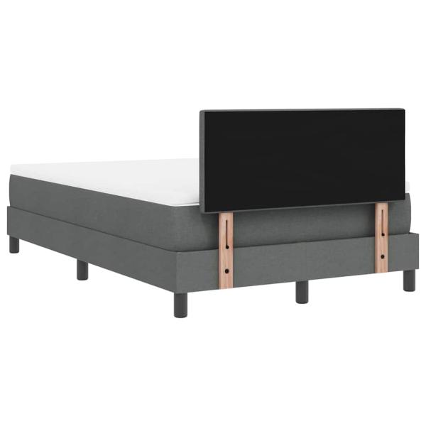 Boxspringbett mit Matratze Dunkelgrau 120x190 cm Stoff