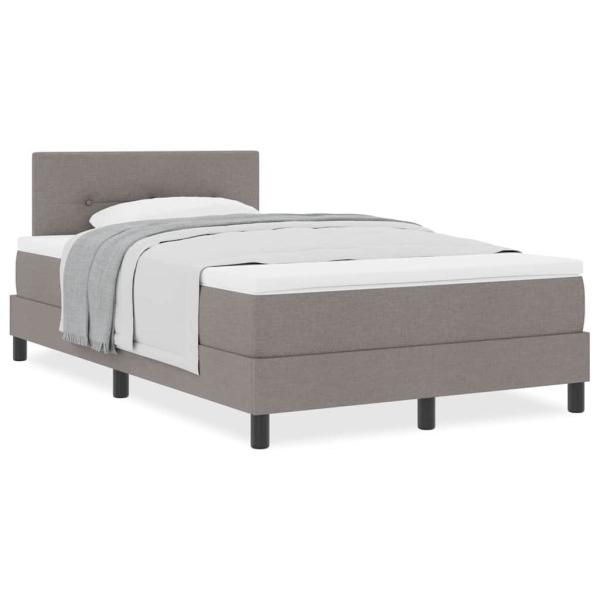 Boxspringbett mit Matratze Taupe 120x200 cm Stoff