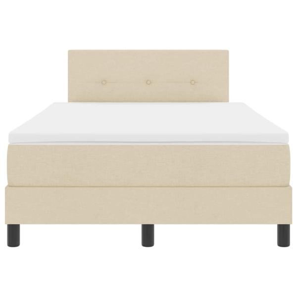 Boxspringbett mit Matratze Creme 120x200 cm Stoff