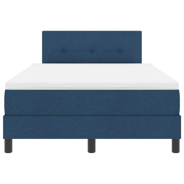 Boxspringbett mit Matratze Blau 120x200 cm Stoff