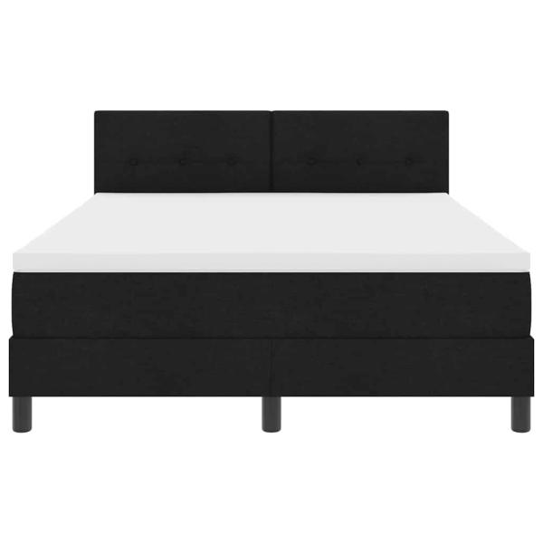 Boxspringbett mit Matratze Schwarz 140x190 cm Stoff