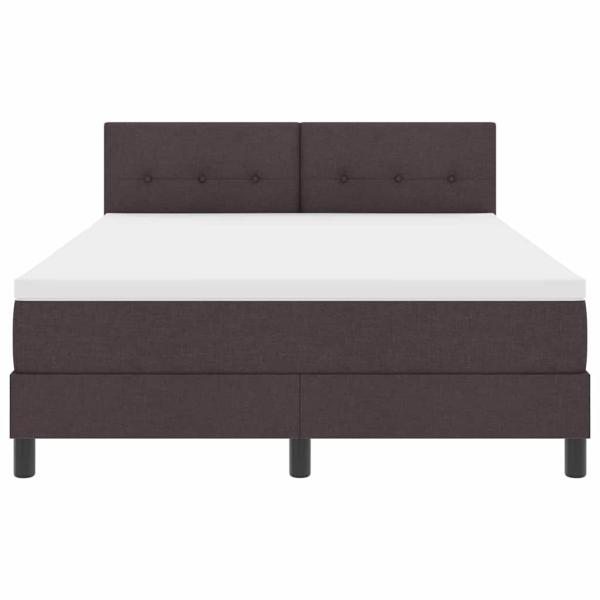 Boxspringbett mit Matratze Dunkelbraun 140x190 cm Stoff