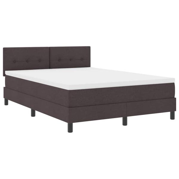 Boxspringbett mit Matratze Dunkelbraun 140x190 cm Stoff
