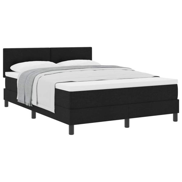 Boxspringbett mit Matratze Schwarz 160x200 cm Stoff