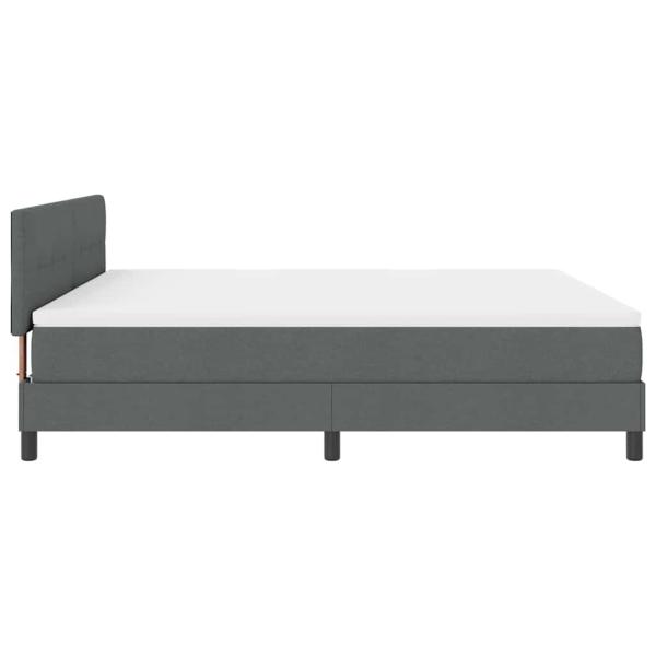Boxspringbett mit Matratze Dunkelgrau 180x200 cm Stoff