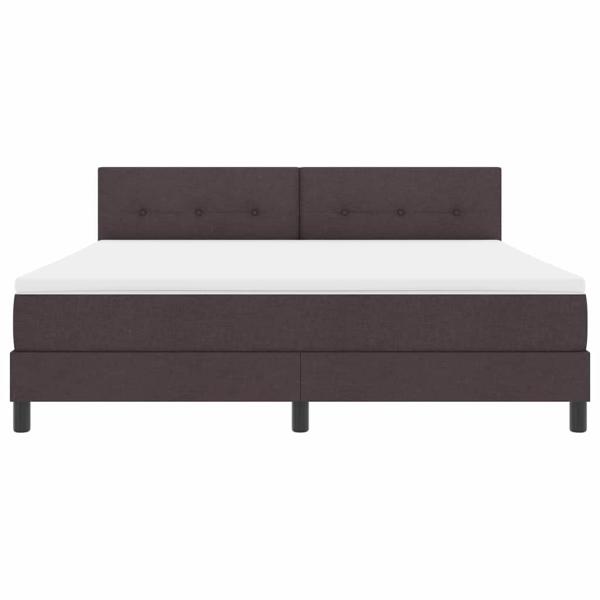 Boxspringbett mit Matratze Dunkelgrau 180x200 cm Stoff