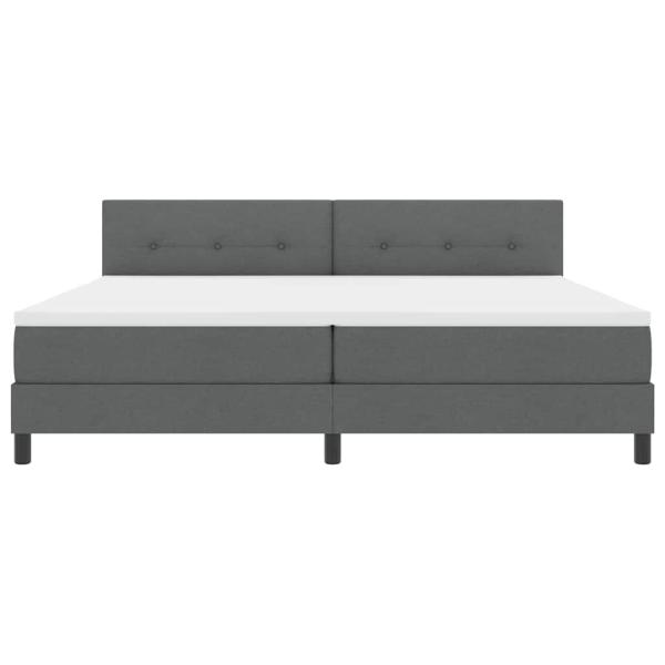 Boxspringbett mit Matratze Dunkelgrau 200x200 cm Stoff
