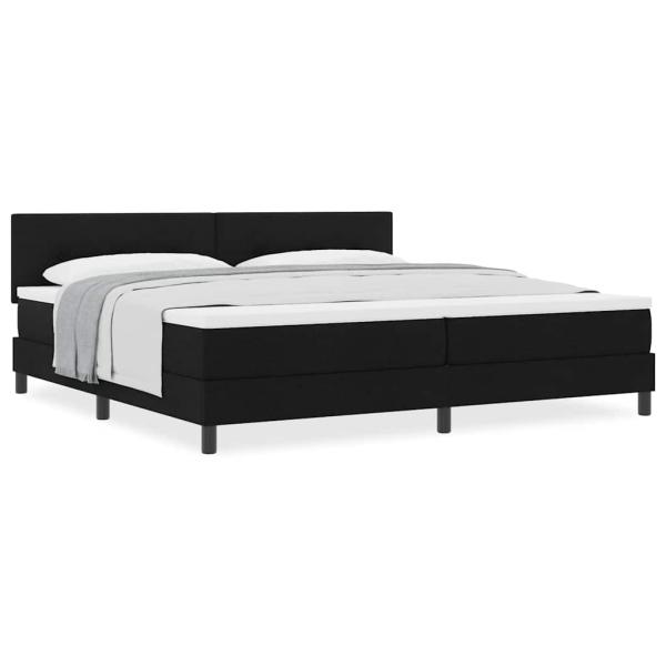 Boxspringbett mit Matratze Schwarz 200x200 cm Stoff