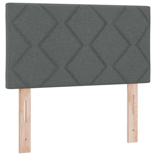 Boxspringbett mit Matratze Dunkelgrau 80x200 cm Stoff