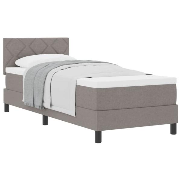 Boxspringbett mit Matratze Taupe 80x200 cm Stoff