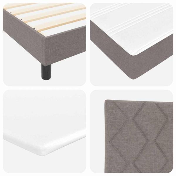 Boxspringbett mit Matratze Taupe 90x190 cm Stoff