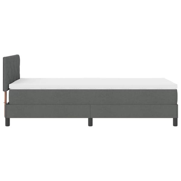 Boxspringbett mit Matratze Dunkelgrau 100x200 cm Stoff