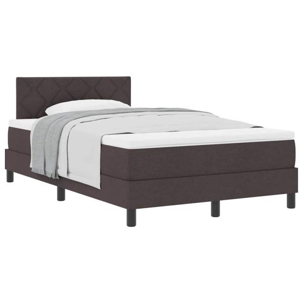 Boxspringbett mit Matratze Dunkelbraun 120x190 cm Stoff
