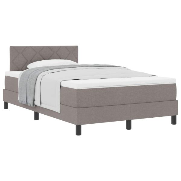 Boxspringbett mit Matratze Taupe 120x190 cm Stoff