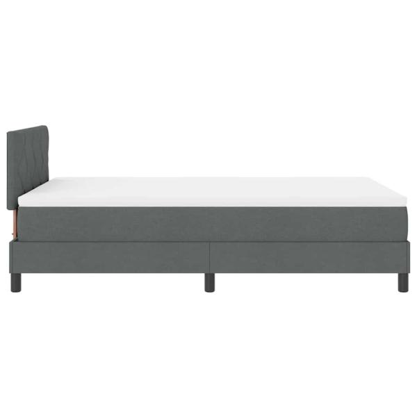 Boxspringbett mit Matratze Dunkelgrau 120x200 cm Stoff