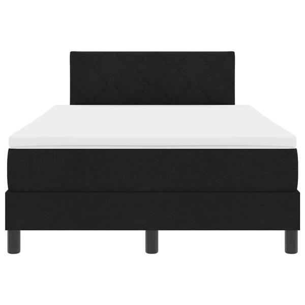 Boxspringbett mit Matratze Schwarz 120x200 cm Stoff
