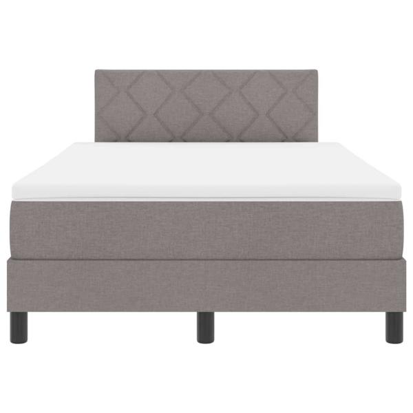 Boxspringbett mit Matratze Taupe 120x200 cm Stoff