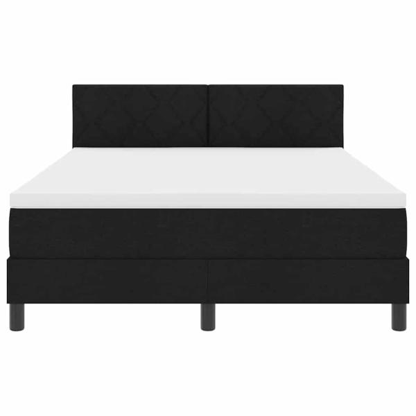 Boxspringbett mit Matratze Schwarz 140x190 cm Stoff