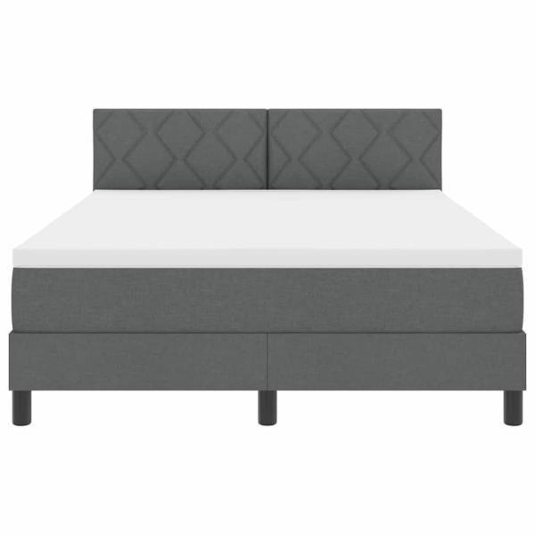 Boxspringbett mit Matratze Dunkelgrau 140x200 cm Stoff