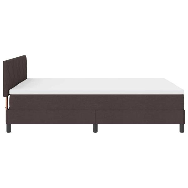 Boxspringbett mit Matratze Dunkelbraun 140x200 cm Stoff