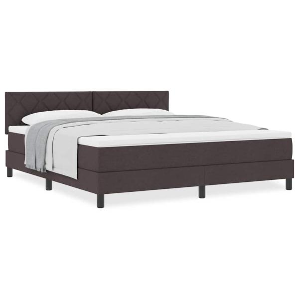 Boxspringbett mit Matratze Dunkelbraun 180x200 cm Stoff