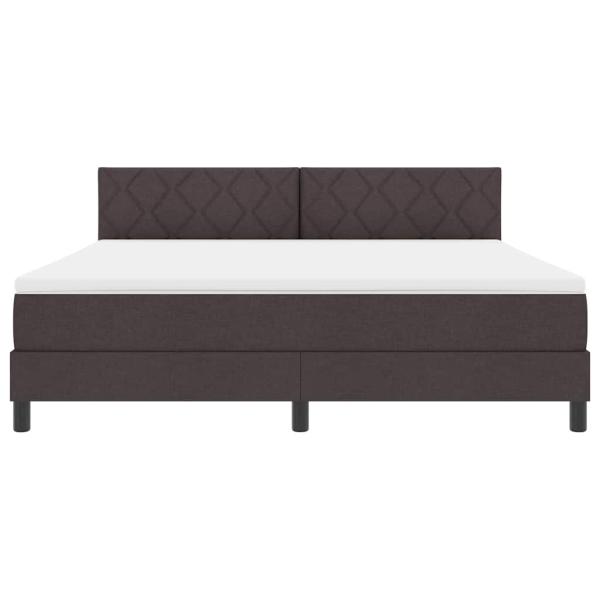 Boxspringbett mit Matratze Dunkelbraun 180x200 cm Stoff