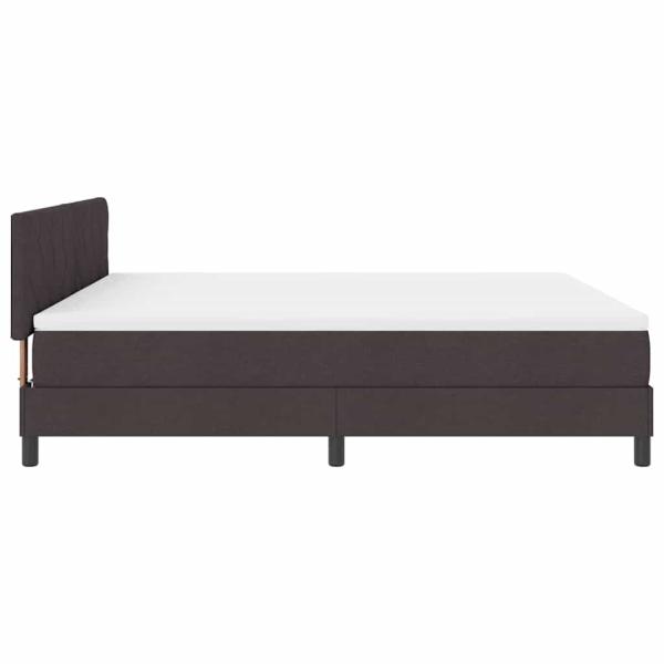 Boxspringbett mit Matratze Dunkelbraun 180x200 cm Stoff