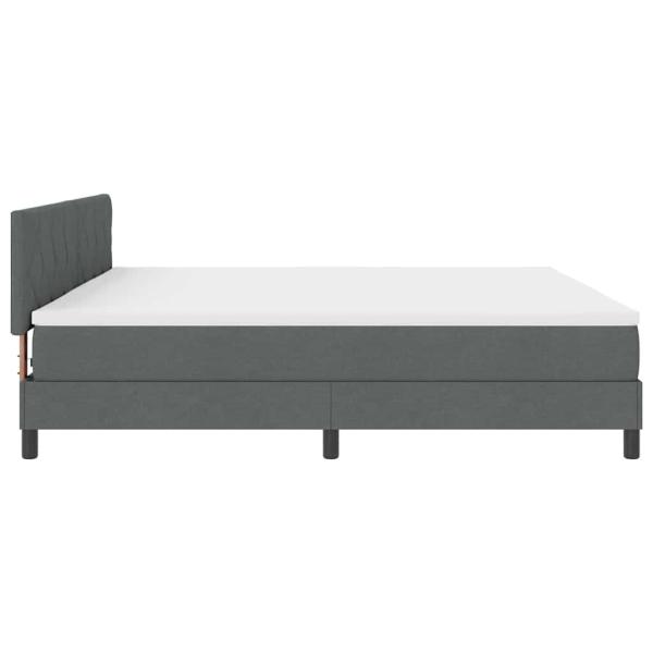 Boxspringbett mit Matratze Dunkelgrau 200x200 cm Stoff