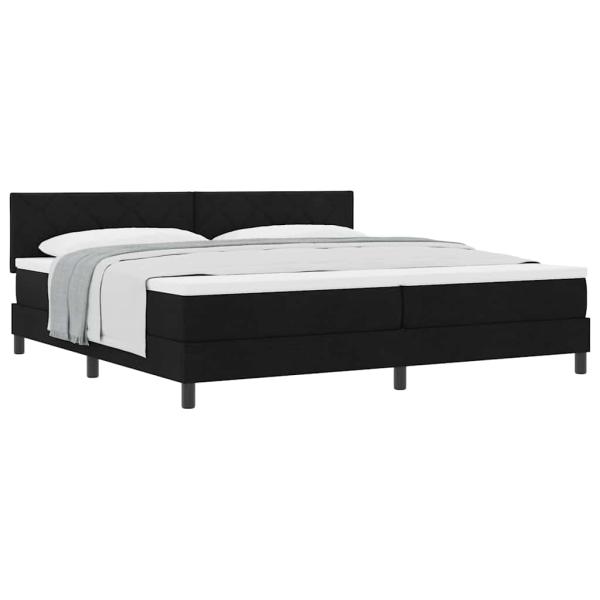 Boxspringbett mit Matratze Schwarz 200x200 cm Stoff