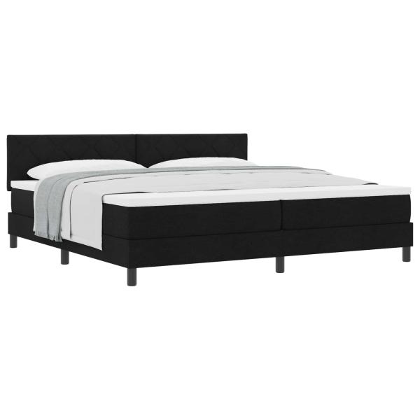 Boxspringbett mit Matratze Schwarz 200x200 cm Stoff