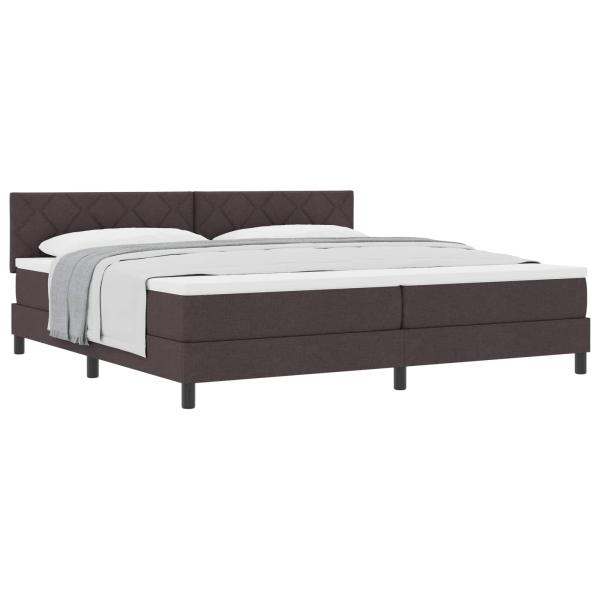Boxspringbett mit Matratze Dunkelbraun 200x200 cm Stoff