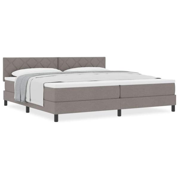Boxspringbett mit Matratze Taupe 200x200 cm Stoff