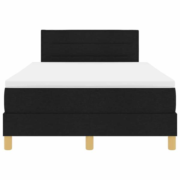 Boxspringbett mit Matratze Schwarz 120x190 cm Stoff