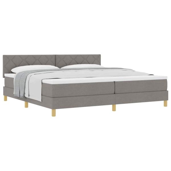 Boxspringbett mit Matratze Taupe 200x200 cm Stoff