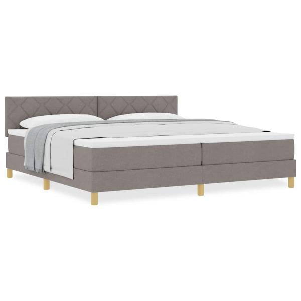 Boxspringbett mit Matratze Taupe 200x200 cm Stoff