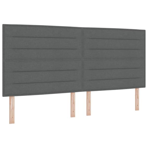 Boxspringbett mit Matratze Dunkelgrau 200x200 cm Stoff