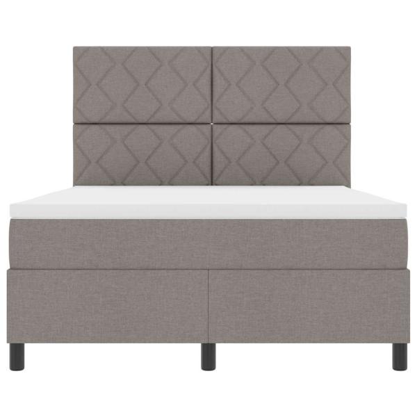 Boxspringbett mit Matratze Taupe 160x200 cm Stoff