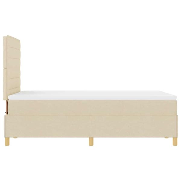 Boxspringbett mit Matratze Creme 120x200 cm Stoff