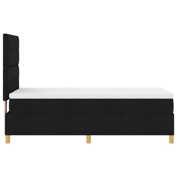 Boxspringbett mit Matratze Schwarz 100x200 cm Stoff