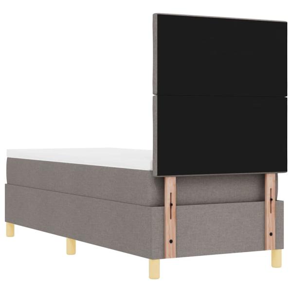Boxspringbett mit Matratze Taupe 80x200 cm Stoff