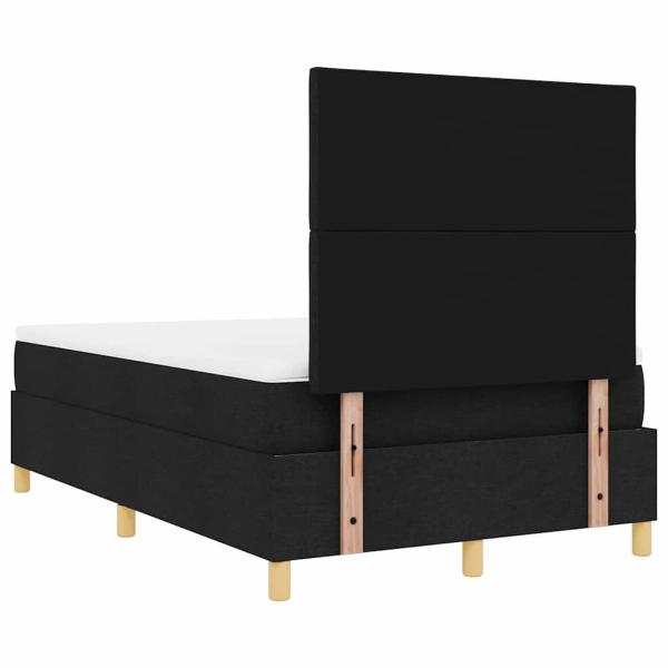 Boxspringbett mit Matratze Schwarz 120x200 cm Stoff
