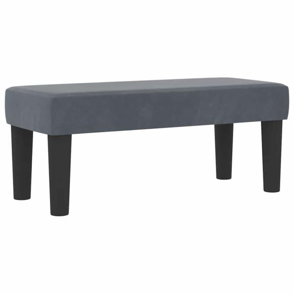 Boxspringbett mit Matratze & Bank Dunkelgrau 100x200 cm Samt