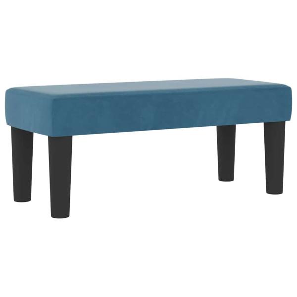 Boxspringbett mit Matratze & Bank Dunkelblau 90x200 cm Velours